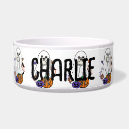 Lhasa Apso Halloween Ghost Dog Napf