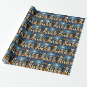 Lhasa Apso Halloween Gruselig Geschenkpapier