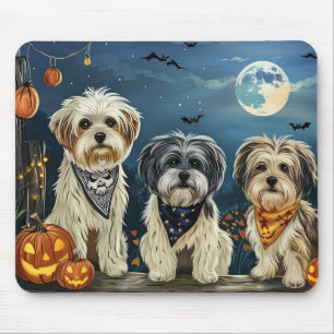 Lhasa Apso Halloween Spooky Mousepad