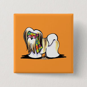 Lhasa Apso Hippie Button