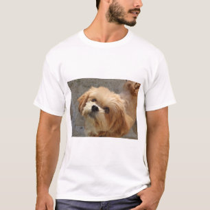 Lhasa Apso Hund im Garten T-Shirt