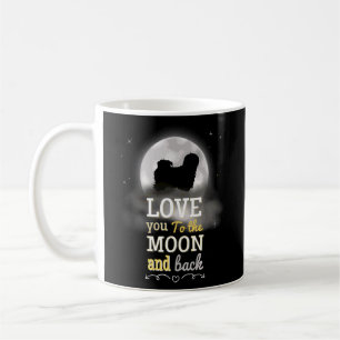 Lhasa Apso Hund Liebe zum Mond Kaffeetasse