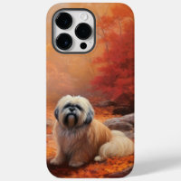 Lhasa Apso im Herbst Leaves Fall Inspiriert