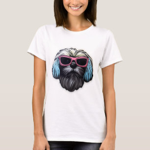 Lhasa Apso in Cooler Sonnenbrille Klassischer T -  T-Shirt