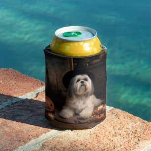 Lhasa Apso Kürbisse Halloween Gruselig Dosenkühler