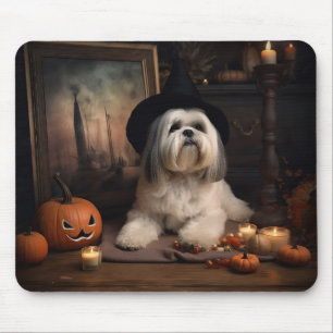 Lhasa Apso Kürbisse Halloween Gruselig Mousepad