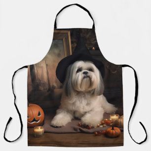 Lhasa Apso Kürbisse Halloween Gruselig Schürze