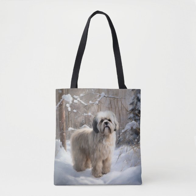 Lhasa Apso Let It Snow Weihnachten (Vorderseite)
