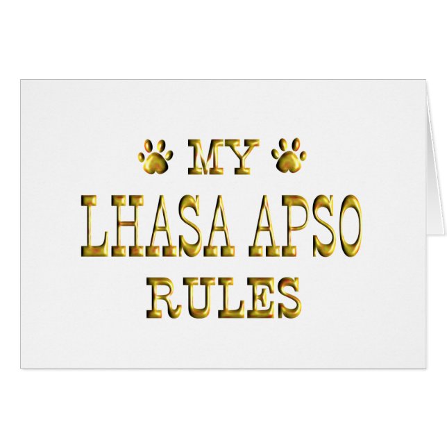 Lhasa Apso ordnet Gold an (Vorderseite (Horizontal))