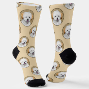Lhasa Apso Puppy Malerei Niedliche Original Hunde Socken