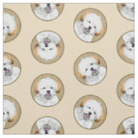 Lhasa Apso Puppy Malerei Niedliche Original Hunde
