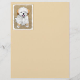 Lhasa Apso Puppy Painting - Niedliche Original Dog