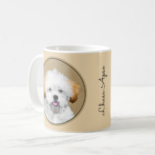 Lhasa Apso Puppy Painting - Niedliche Original Dog Kaffeetasse