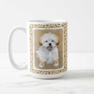 Lhasa Apso Puppy Painting - Niedliche Original Dog Kaffeetasse