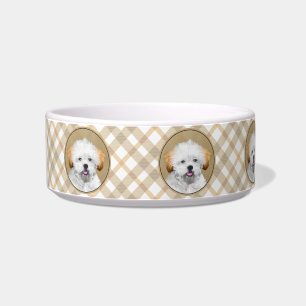 Lhasa Apso Puppy Painting - Niedliche Original Dog Napf