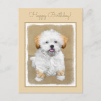 Lhasa Apso Puppy Painting - Niedliche Original Dog