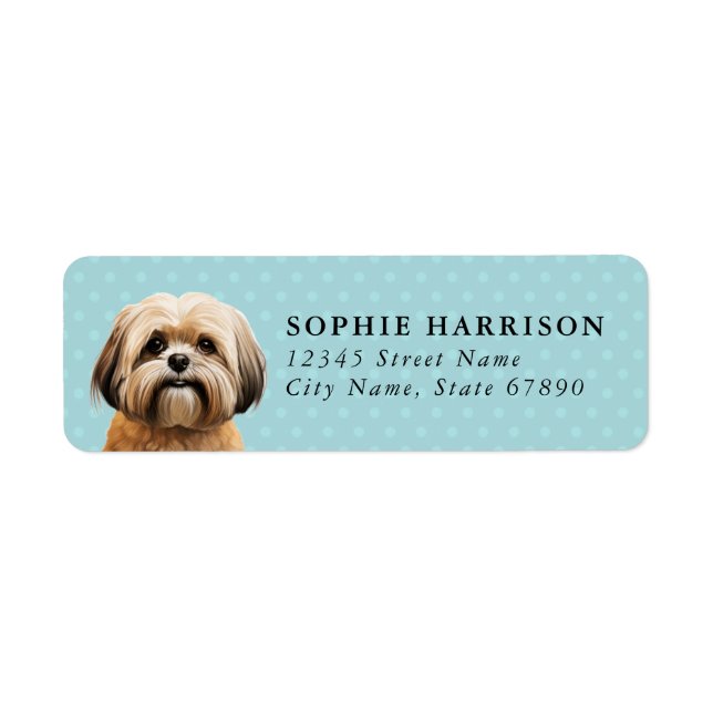 Lhasa Apso Rücksendeadressetiketten (Vorne)