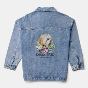 Lhasa Apso Shirt gibt Dog Mama Jeansjacke