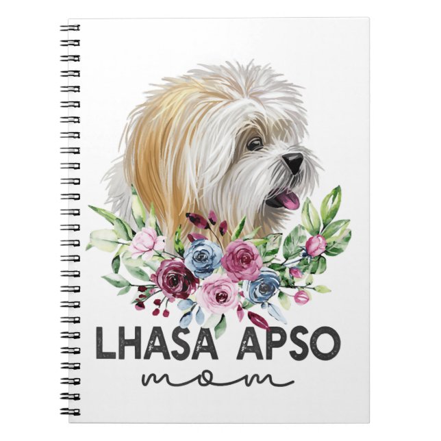 Lhasa Apso Shirt gibt Dog Mama Notizblock (Vorderseite)