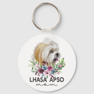 Lhasa Apso Shirt gibt Dog Mama Schlüsselanhänger
