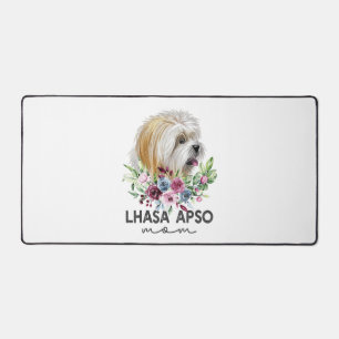 Lhasa Apso Shirt gibt Dog Mama Schreibtischunterlage