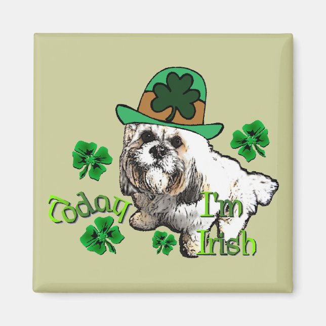 Lhasa Apso St. Patrick's Day Magnet (Vorne)