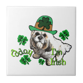 Lhasa Apso St Patricks Fliese