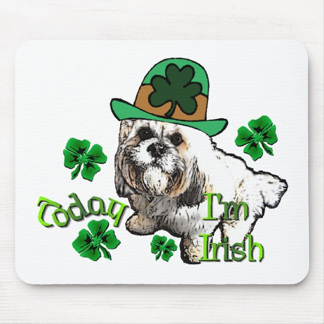 Lhasa Apso St Patricks Mousepad (Vorne)