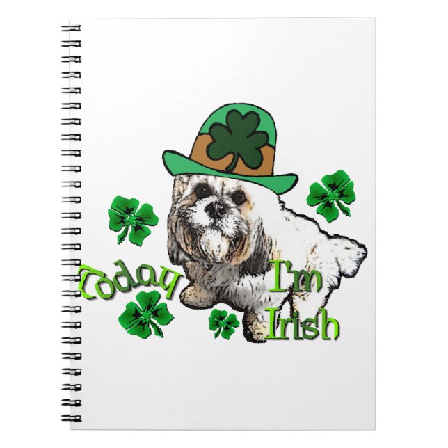 Lhasa Apso St Patricks Notizblock (Vorderseite)