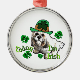Lhasa Apso St Patricks Ornament Aus Metall
