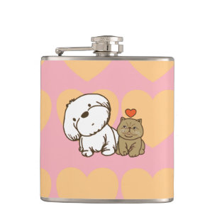 Lhasa Apso und Kitty Flachmann