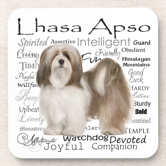 Lhasa Apso Untersetzer (Vorderseite)