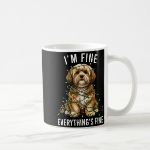 Lhasa Apso Weihnachten Mir geht's gut Alles ist in Kaffeetasse