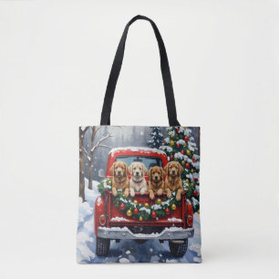 Lhasa Apso Weihnachten Roter LKW Urlaub