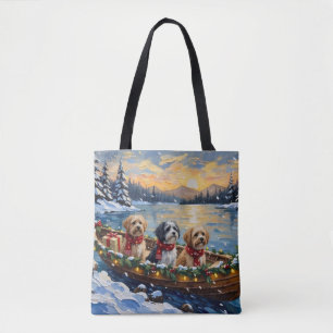 Lhasa Apso Weihnachtsboot Urlaub