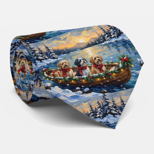 Lhasa Apso Weihnachtsboot Urlaub Krawatte