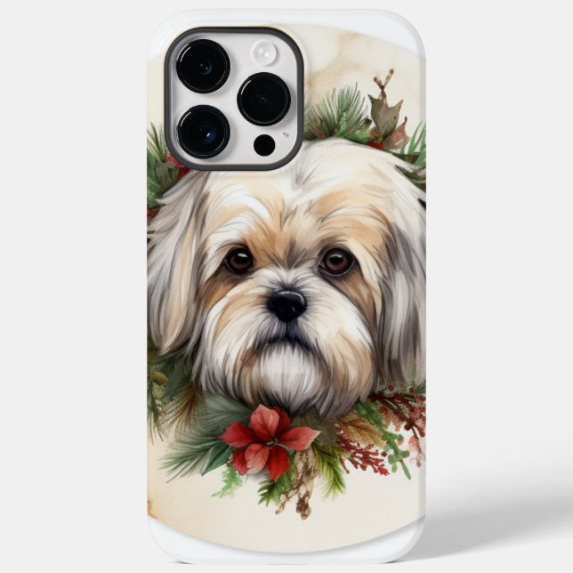 Lhasa Apso Weihnachtsfeier Festliche Jungfrau Case-Mate iPhone Hülle (Rückseite)