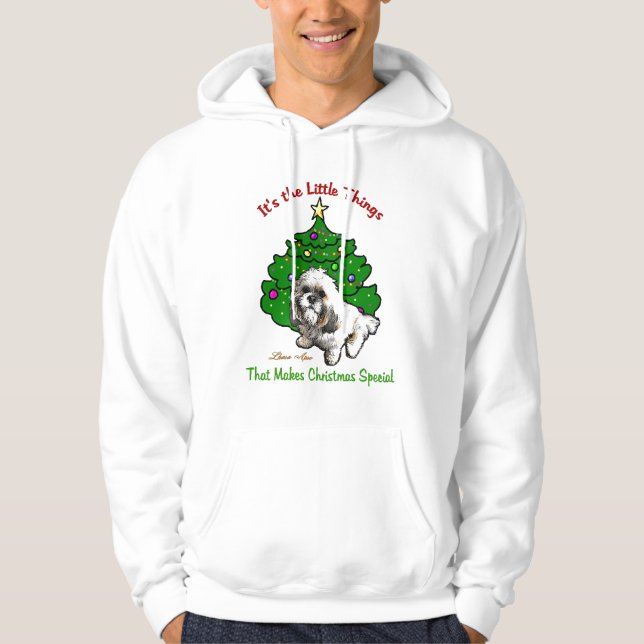 Lhasa Apso Weihnachtsgeschenke Hoodie (Vorderseite)