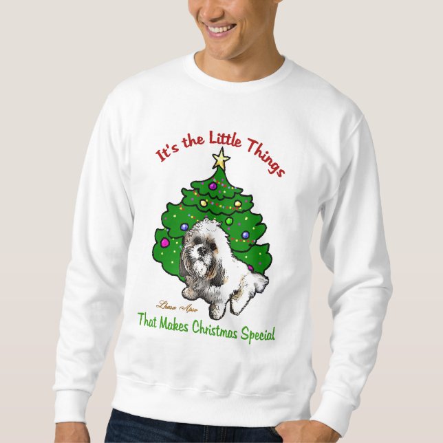 Lhasa Apso Weihnachtsgeschenke Sweatshirt (Vorderseite)