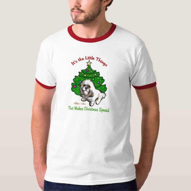 Lhasa Apso Weihnachtsgeschenke T-Shirt (Vorderseite)