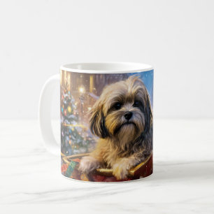 Lhasa Apso Weihnachtssaison Kaffeetasse