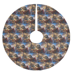 Lhasa Apso Weihnachtssaison Polyester Weihnachtsbaumdecke