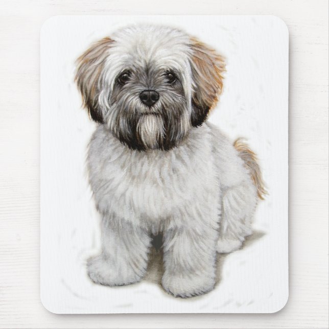 Lhasa apso Welpe mousemat Mousepad (Vorne)