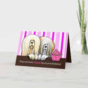 Lhasa-Geburtstags-Spaß Karte