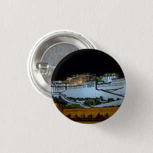 Lhasa & Potala Palace in der Nacht, Tibet (Himalay Button