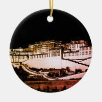 Lhasa & Potala Palace in der Nacht, Tibet (Himalay