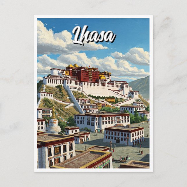 Lhasa Tibet Postkarte (Vorderseite)