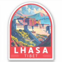 Lhasa Tibet Reisen Art Vintag