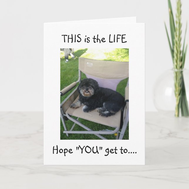 LHASA WILL IHNEN, IHREN "40." ZU GENIESSEN! KARTE (Vorderseite)