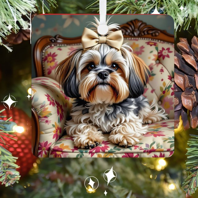 Lhaso Apso Personalisiert Weihnachten Ornament Aus Metall (Von Creator hochgeladen)